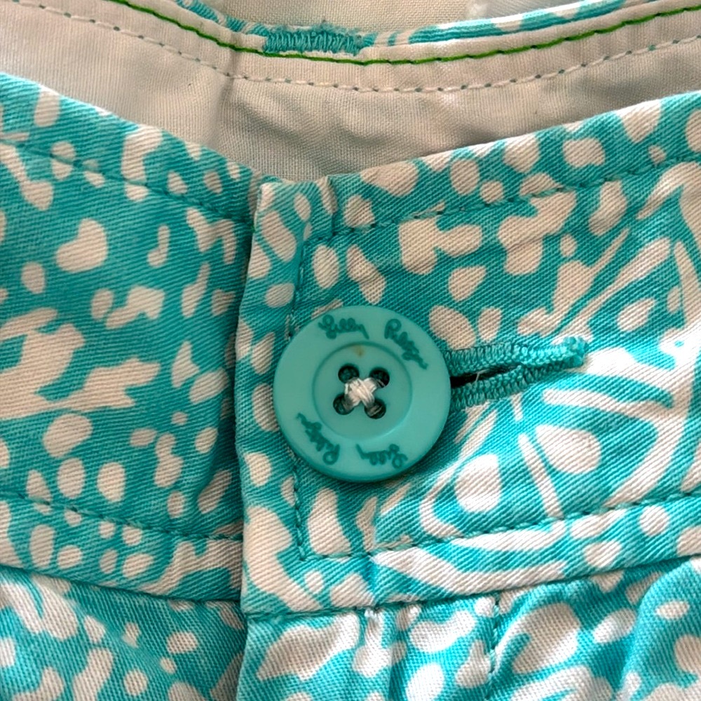 Lilly Pulitzer Turquoise Patterned Shorts - image 2